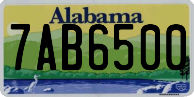 AL license plate 7AB6500
