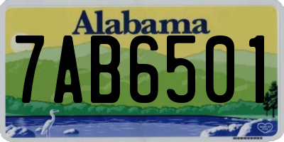 AL license plate 7AB6501