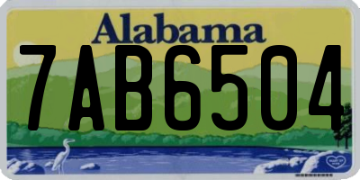 AL license plate 7AB6504