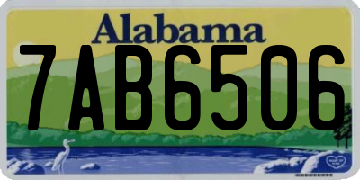 AL license plate 7AB6506
