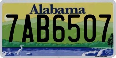 AL license plate 7AB6507