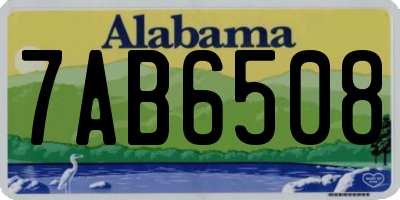 AL license plate 7AB6508