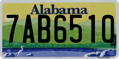 AL license plate 7AB6510