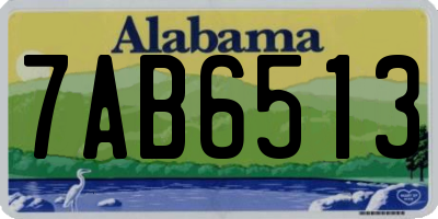 AL license plate 7AB6513