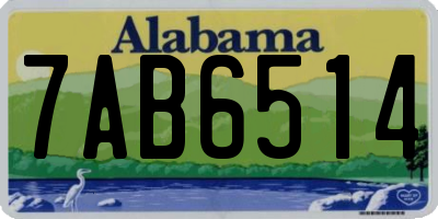 AL license plate 7AB6514
