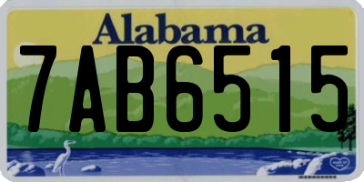 AL license plate 7AB6515