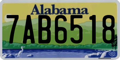 AL license plate 7AB6518