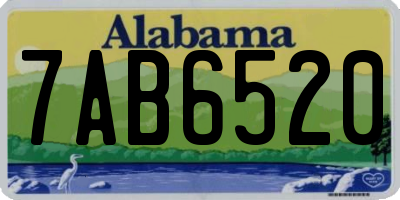 AL license plate 7AB6520