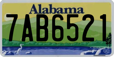 AL license plate 7AB6521