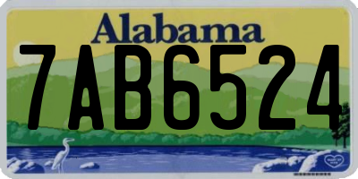 AL license plate 7AB6524