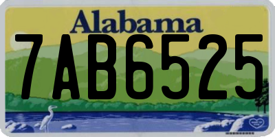 AL license plate 7AB6525