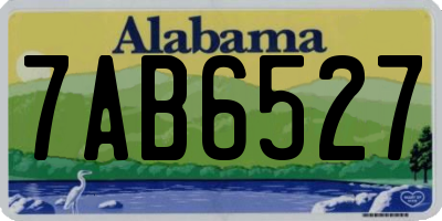 AL license plate 7AB6527