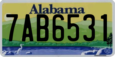 AL license plate 7AB6531