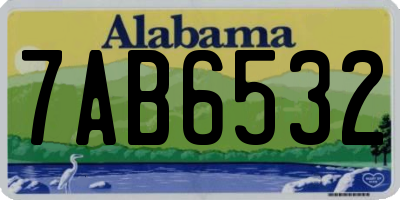 AL license plate 7AB6532