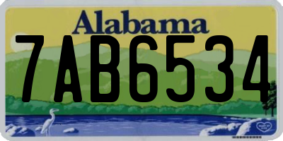 AL license plate 7AB6534