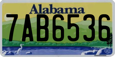 AL license plate 7AB6536