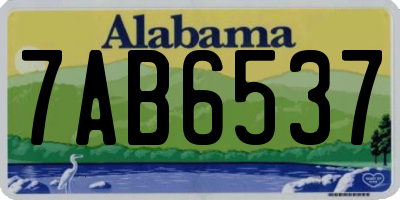 AL license plate 7AB6537