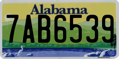 AL license plate 7AB6539