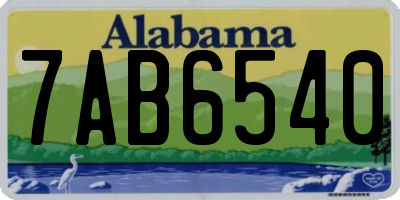 AL license plate 7AB6540