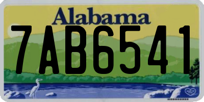 AL license plate 7AB6541
