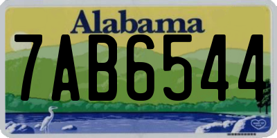 AL license plate 7AB6544