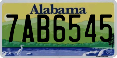 AL license plate 7AB6545