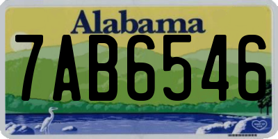 AL license plate 7AB6546
