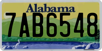 AL license plate 7AB6548