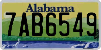AL license plate 7AB6549