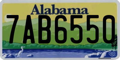 AL license plate 7AB6550
