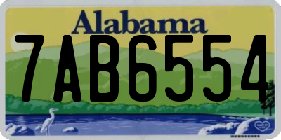 AL license plate 7AB6554