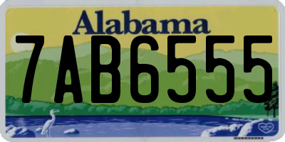 AL license plate 7AB6555