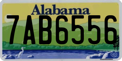 AL license plate 7AB6556