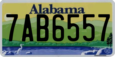 AL license plate 7AB6557