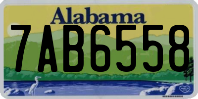 AL license plate 7AB6558