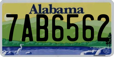 AL license plate 7AB6562