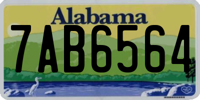 AL license plate 7AB6564