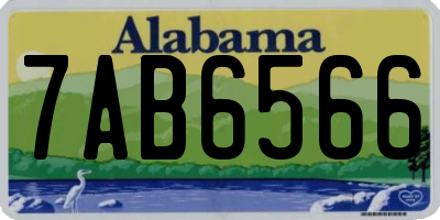 AL license plate 7AB6566