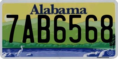 AL license plate 7AB6568