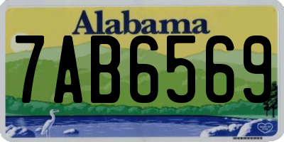 AL license plate 7AB6569