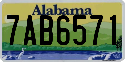 AL license plate 7AB6571