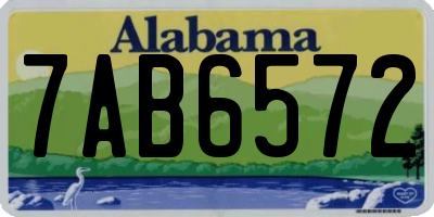 AL license plate 7AB6572