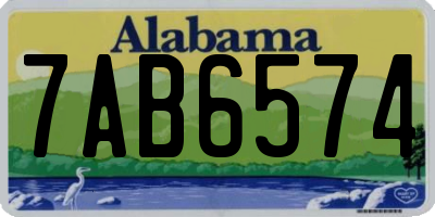 AL license plate 7AB6574