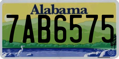 AL license plate 7AB6575