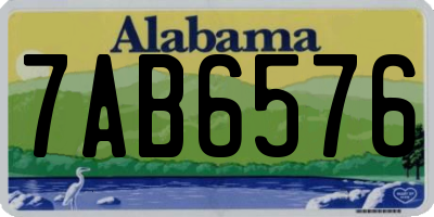 AL license plate 7AB6576