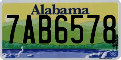 AL license plate 7AB6578