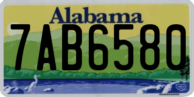 AL license plate 7AB6580