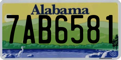 AL license plate 7AB6581