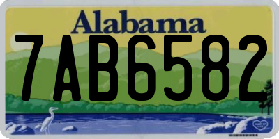 AL license plate 7AB6582