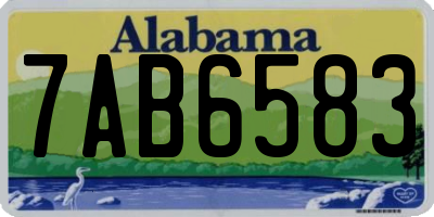 AL license plate 7AB6583